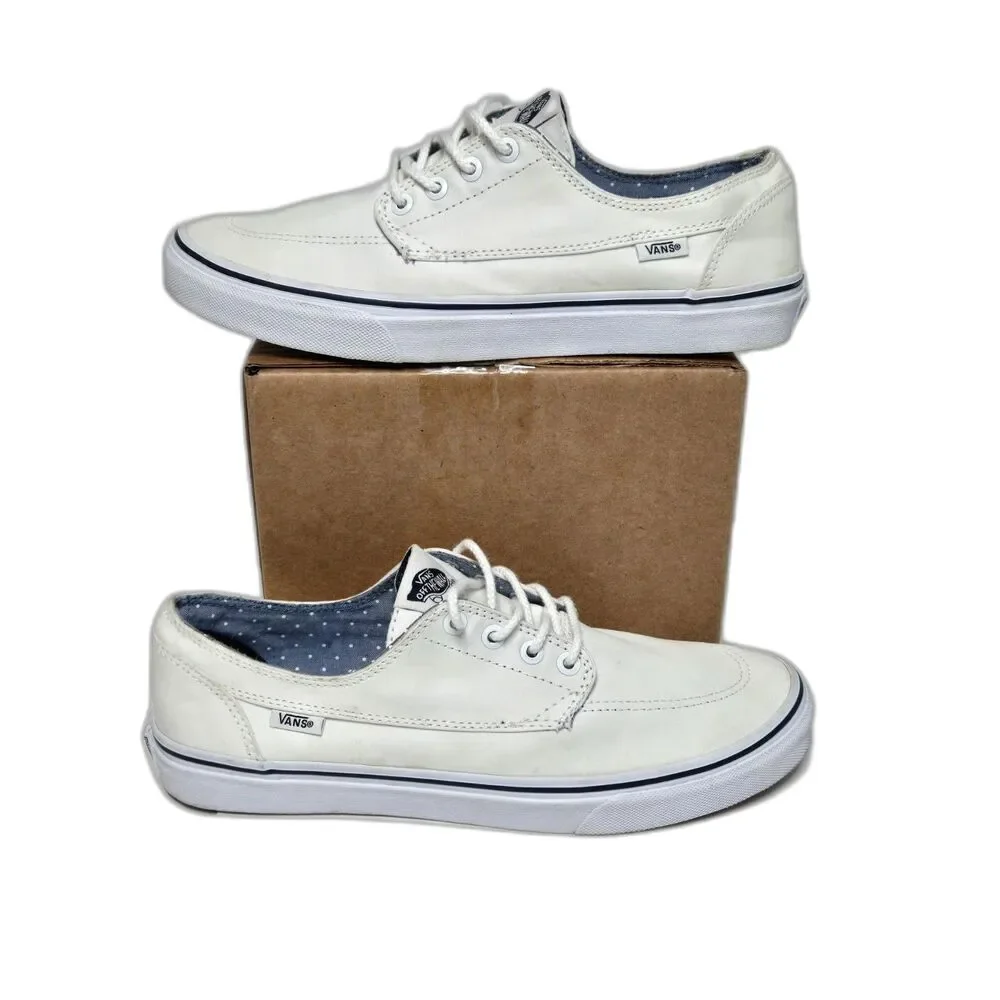 Vans Canvas Deck Shoes | Men's Size 8.5 / Women's Size 10 | White Coastal